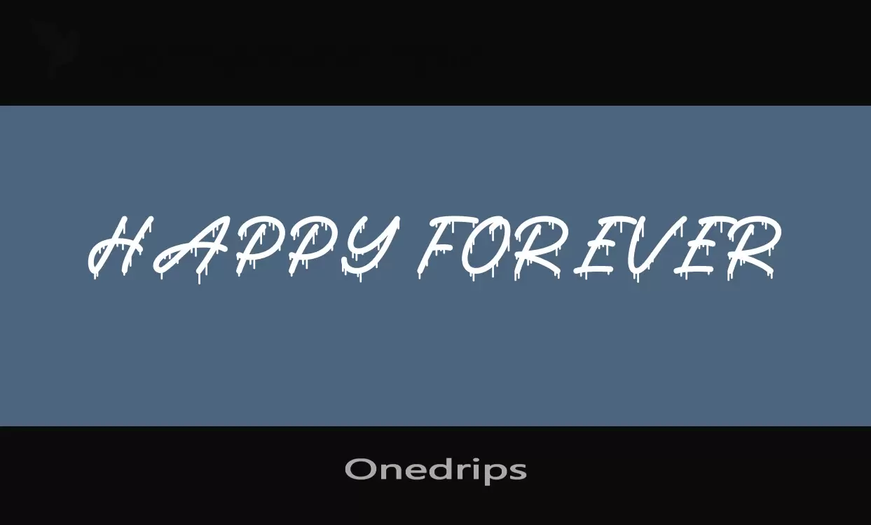 「Onedrips」字体效果图