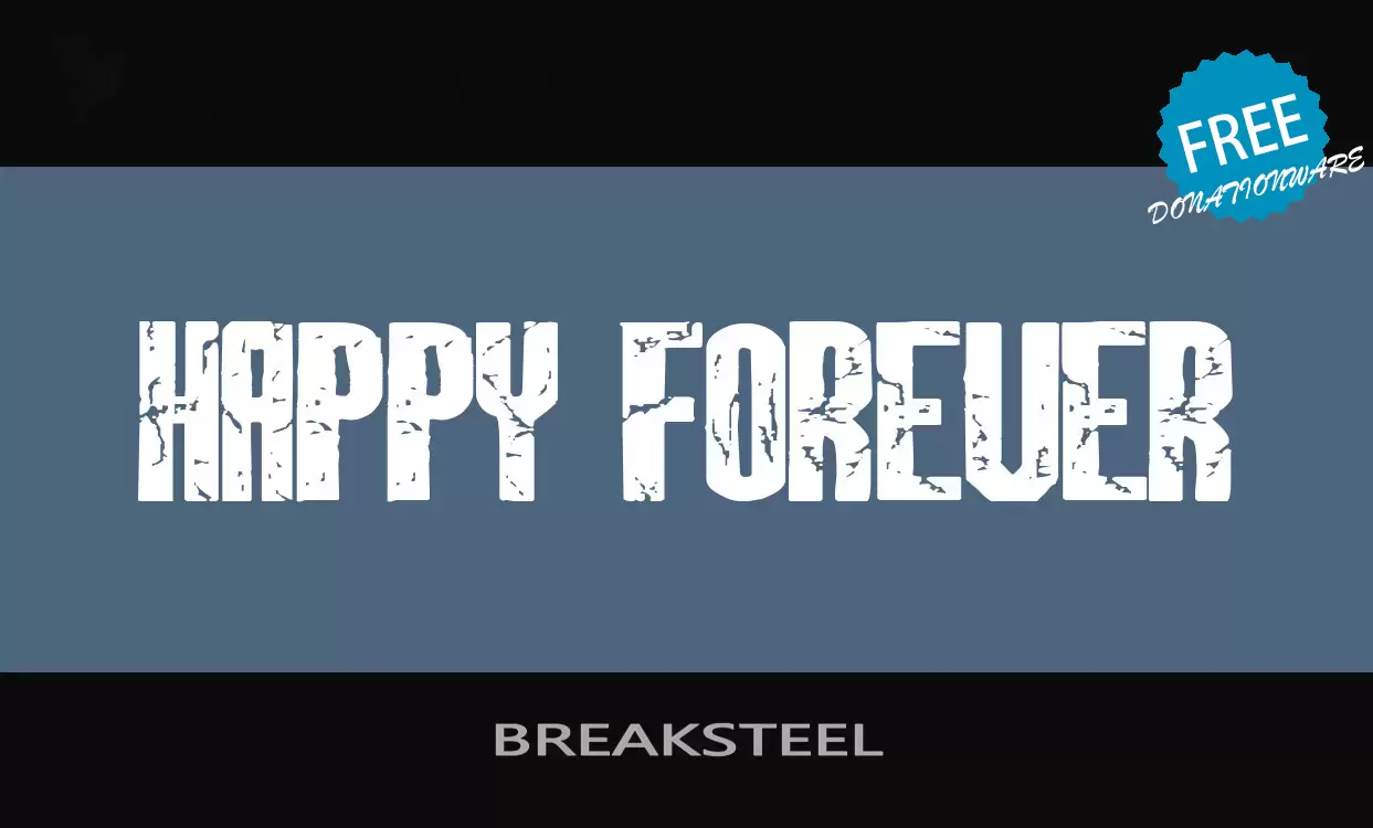 「BREAKSTEEL」字体效果图