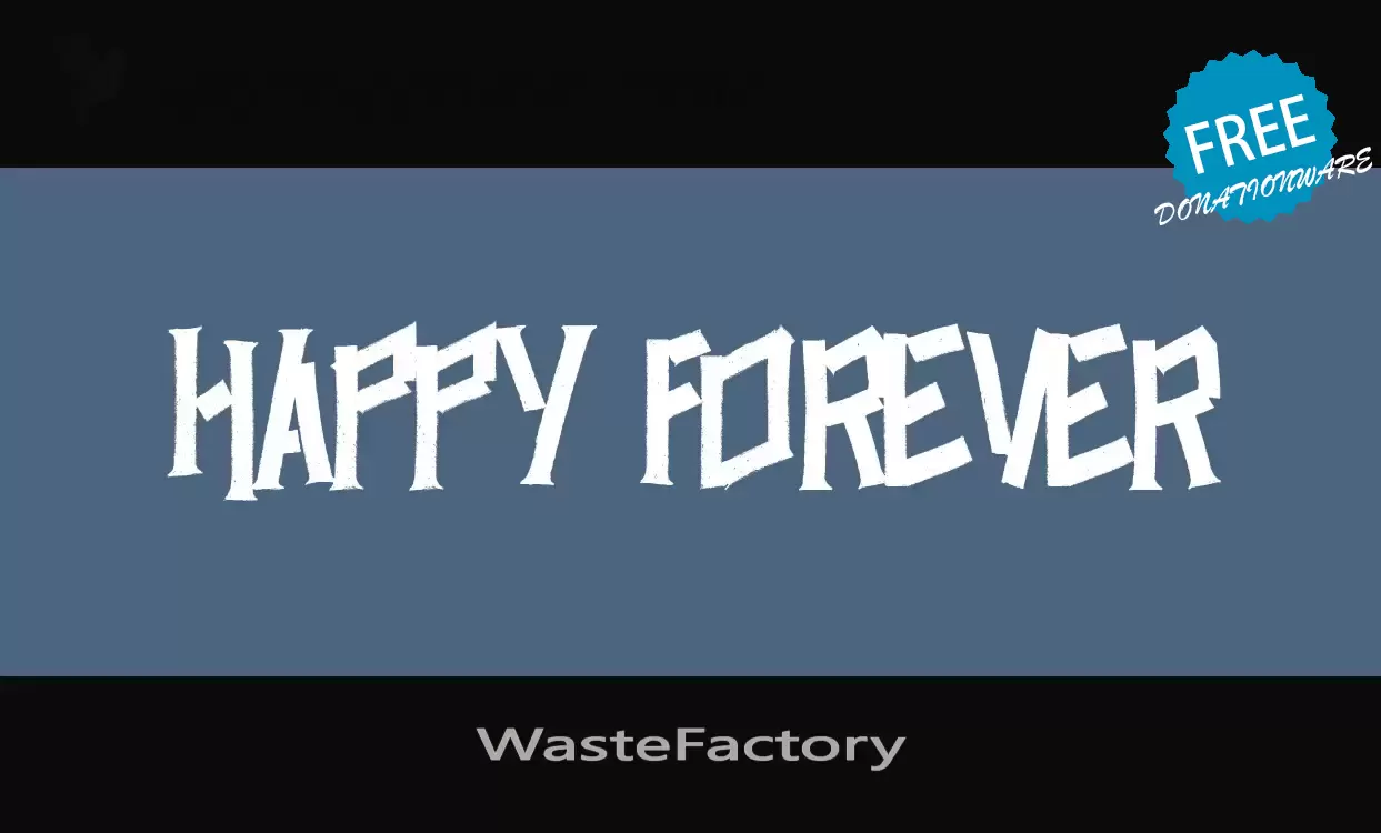 「WasteFactory」字体效果图