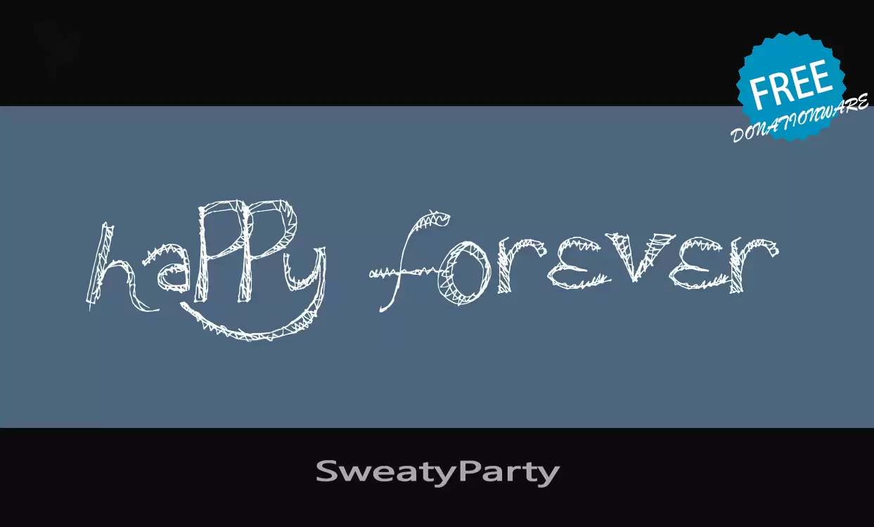 Font Sample of SweatyParty