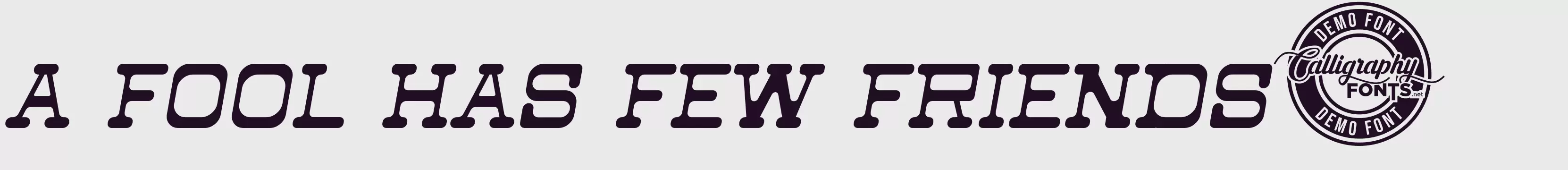 Preview Of BrownfiledDemoItalic