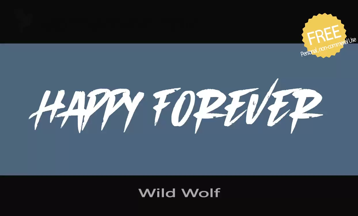 「Wild-Wolf」字体效果图