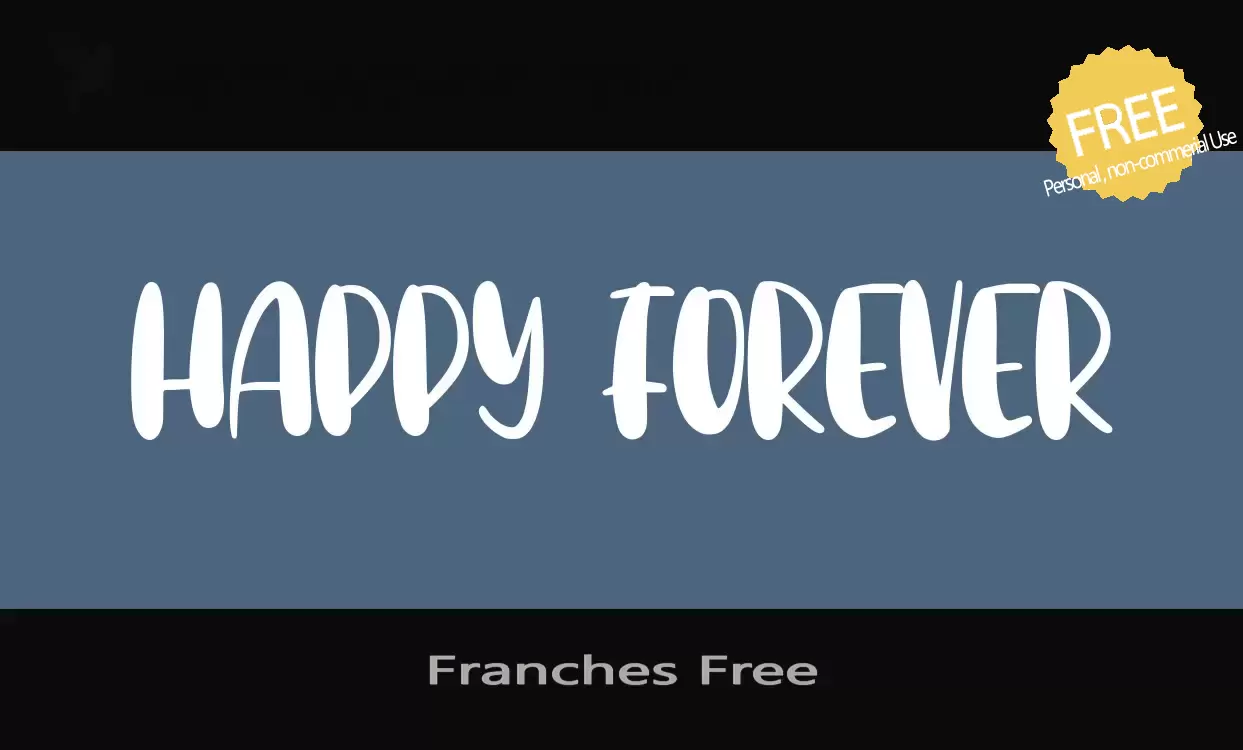 Font Sample of Franches-Free