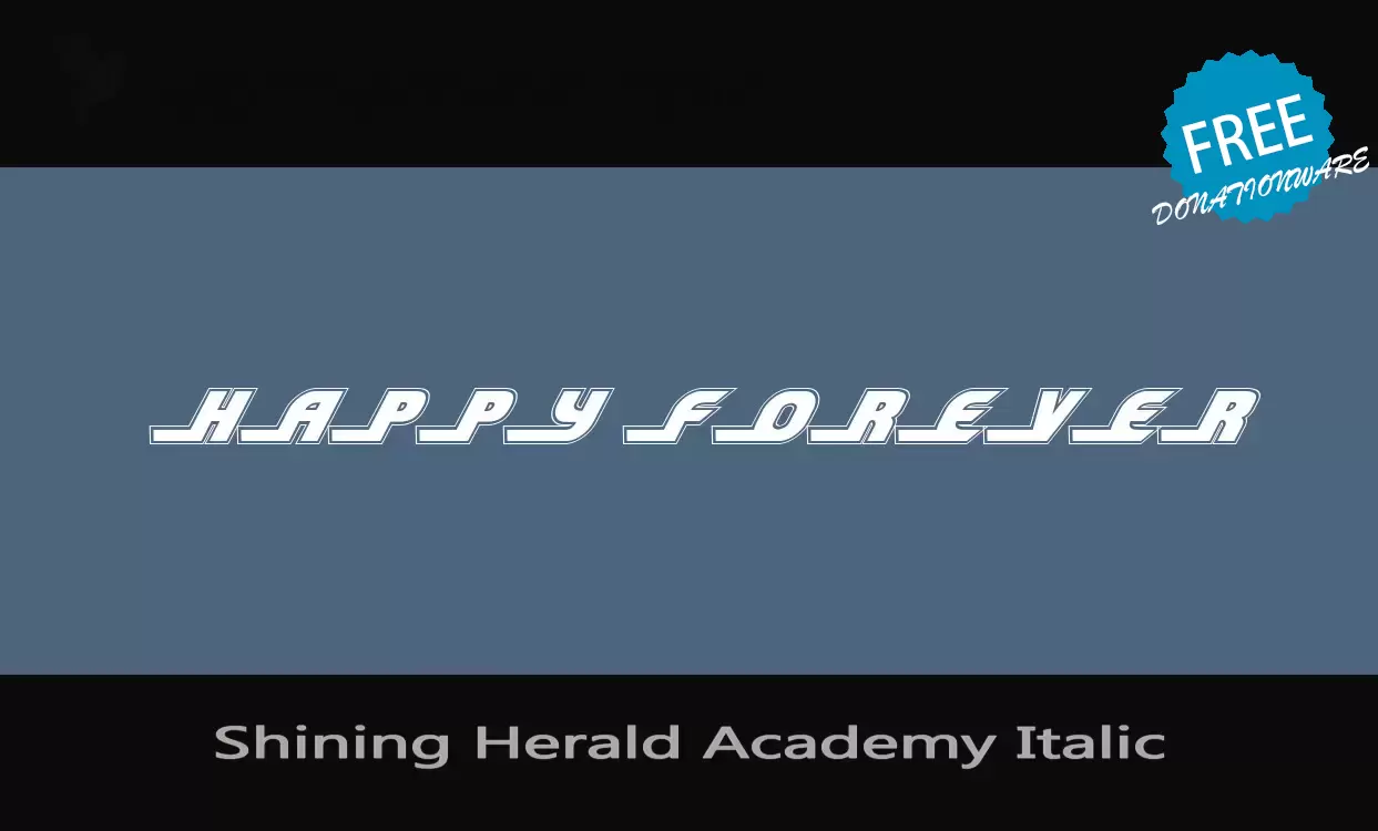 Sample of Shining-Herald-Academy-Italic
