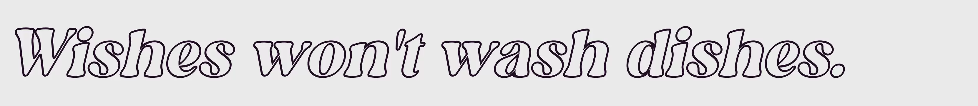 「Elinga Outline Italic」字体效果图