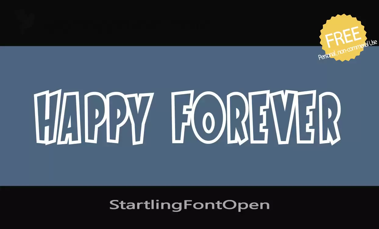 Font Sample of StartlingFontOpen