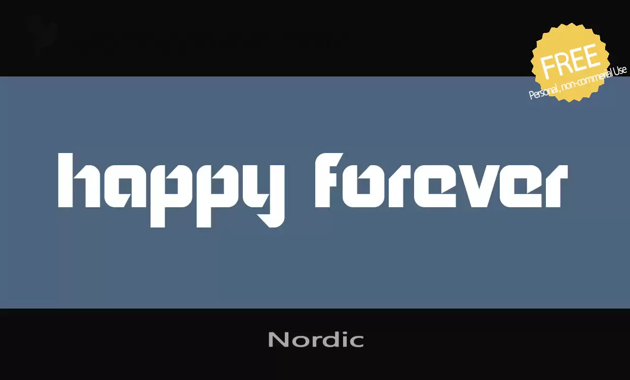 「Nordic」字体效果图
