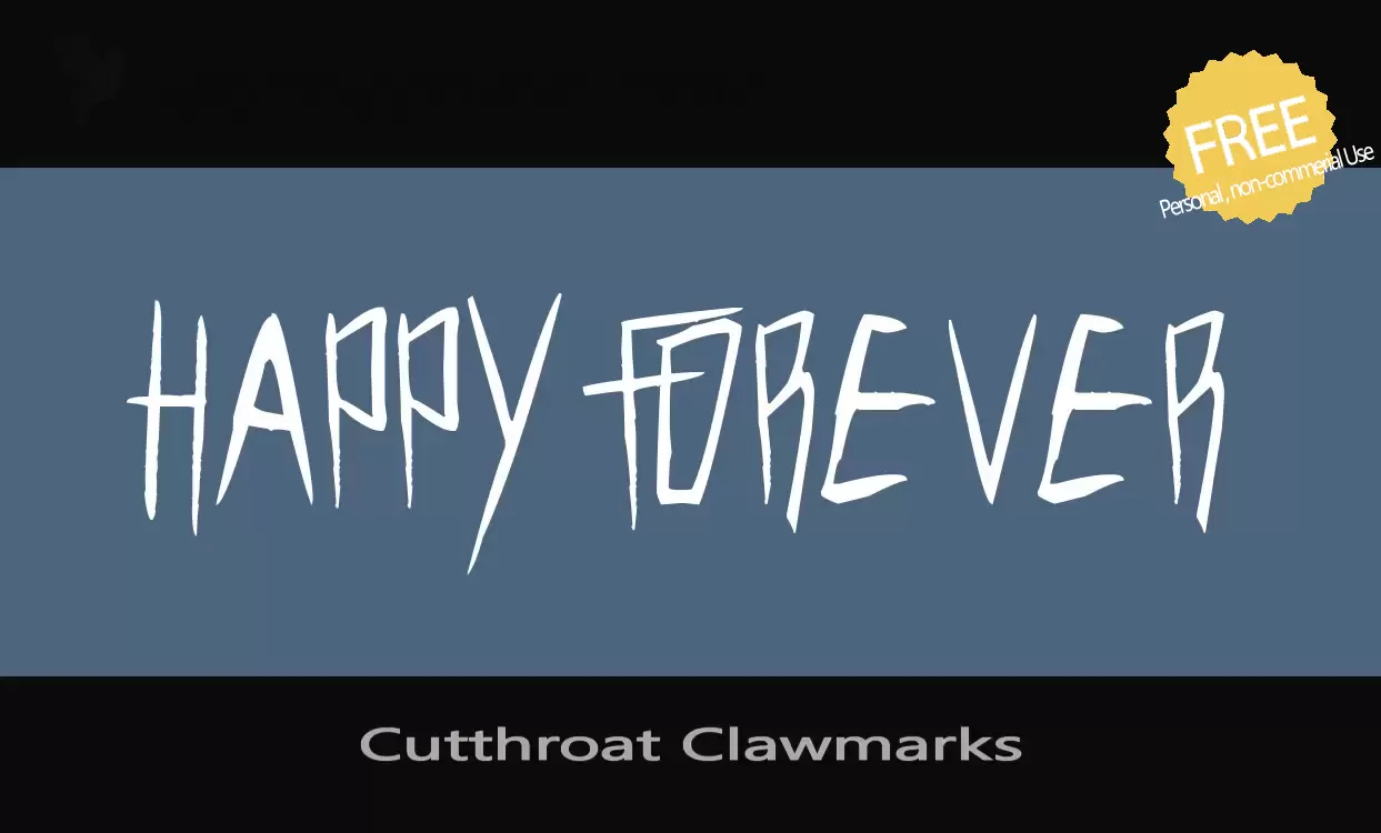 「Cutthroat-Clawmarks」字体效果图