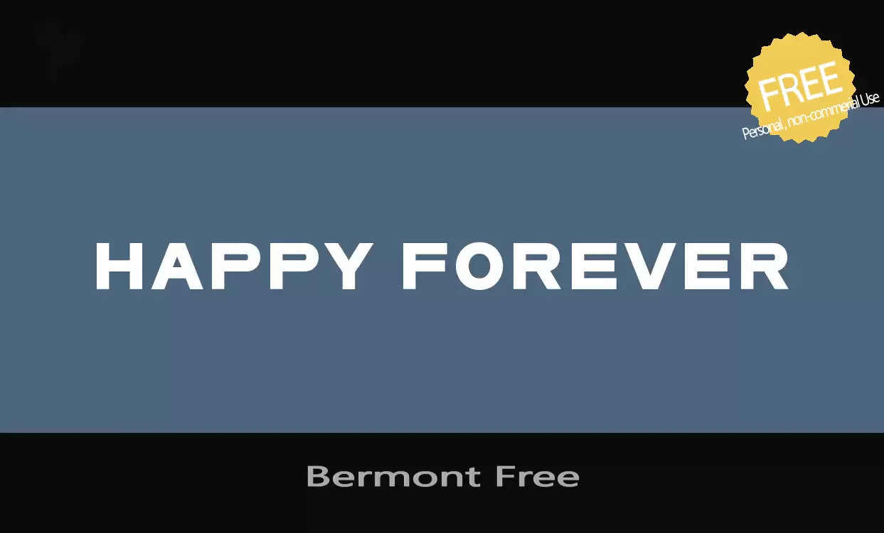 「Bermont-Free」字体效果图