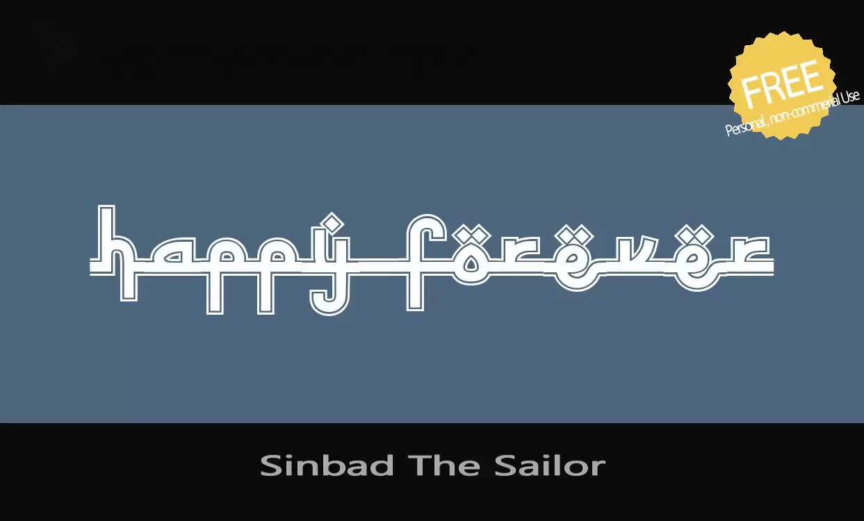 Font Sample of Sinbad-The-Sailor
