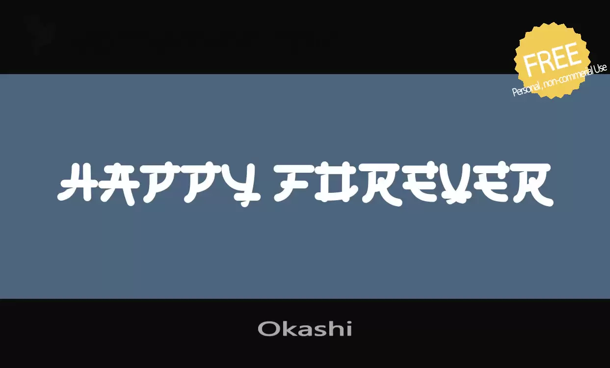 Font Sample of Okashi