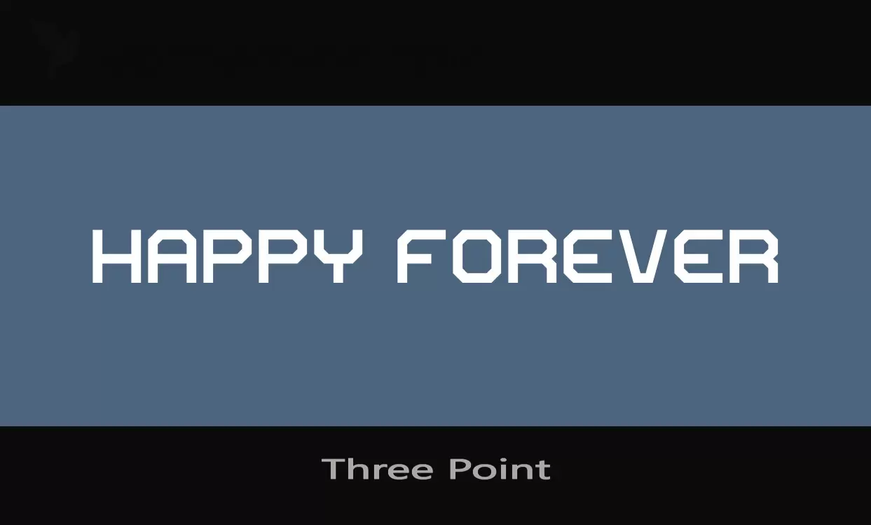 「Three-Point」字体效果图