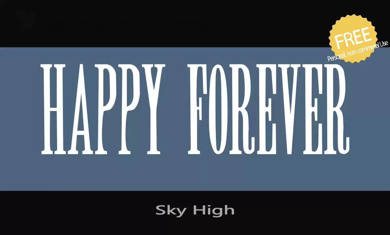 Font Sample of Sky-High
