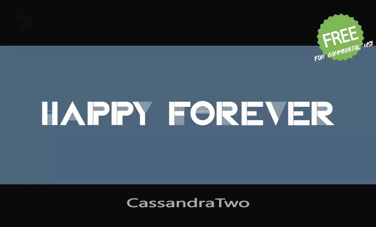 「CassandraTwo」字体效果图
