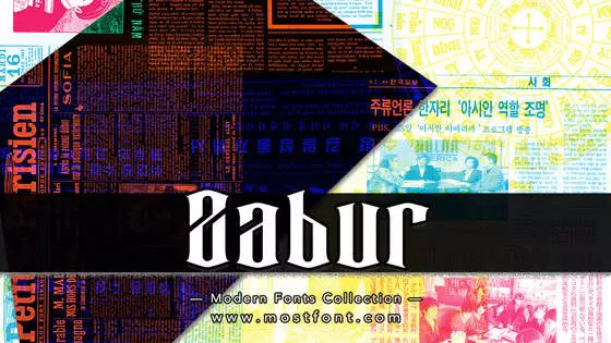 「Zabur」字体排版样式