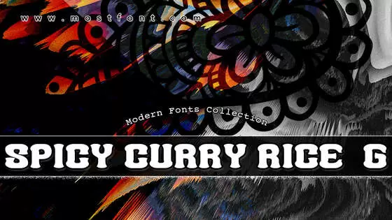 Typographic Design of Spicy-Curry-Rice--G