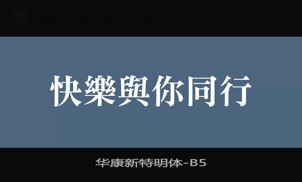 「华康新特明体」字体效果图