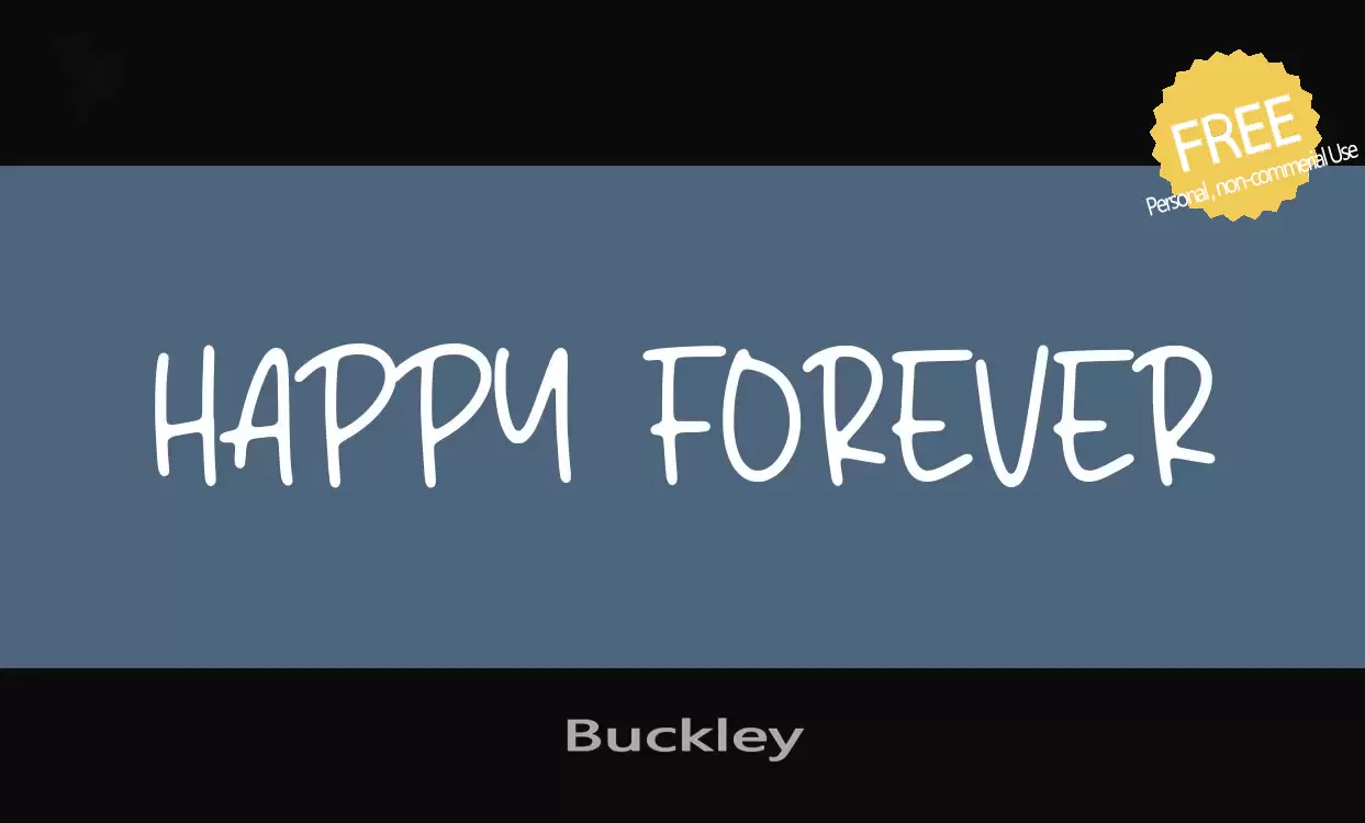 Font Sample of Buckley