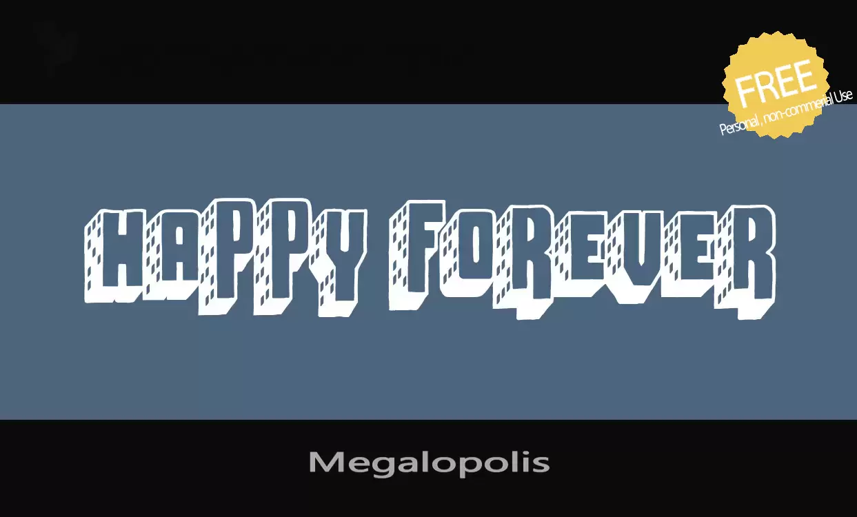 Font Sample of Megalopolis