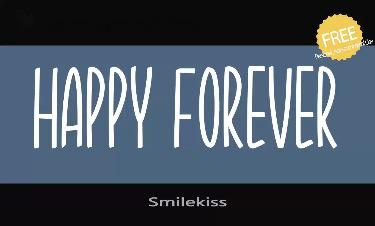 「Smilekiss」字体效果图