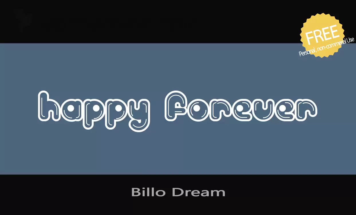 「Billo-Dream」字体效果图