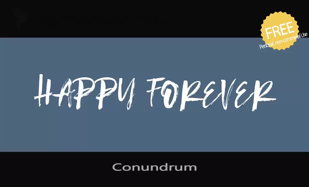 「Conundrum」字体效果图
