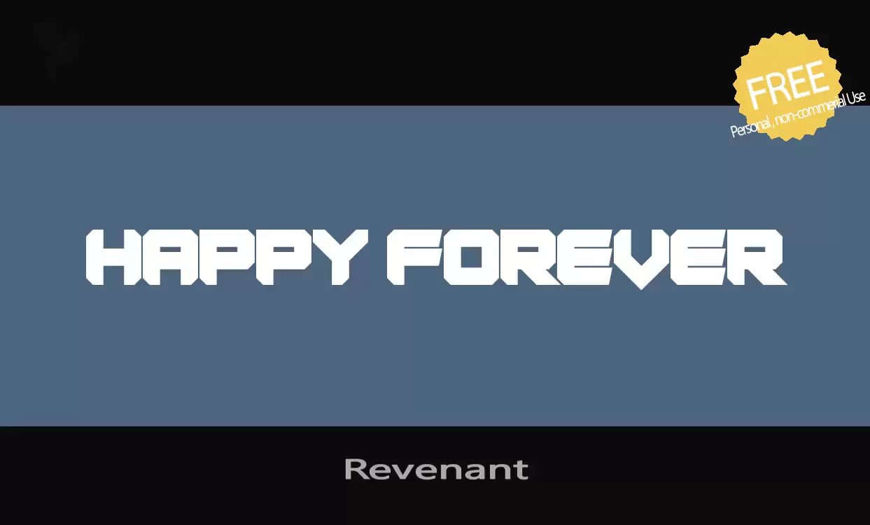 「Revenant」字体效果图