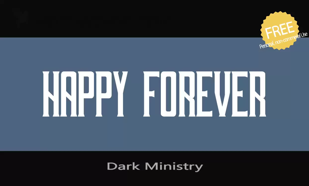 「Dark-Ministry」字体效果图