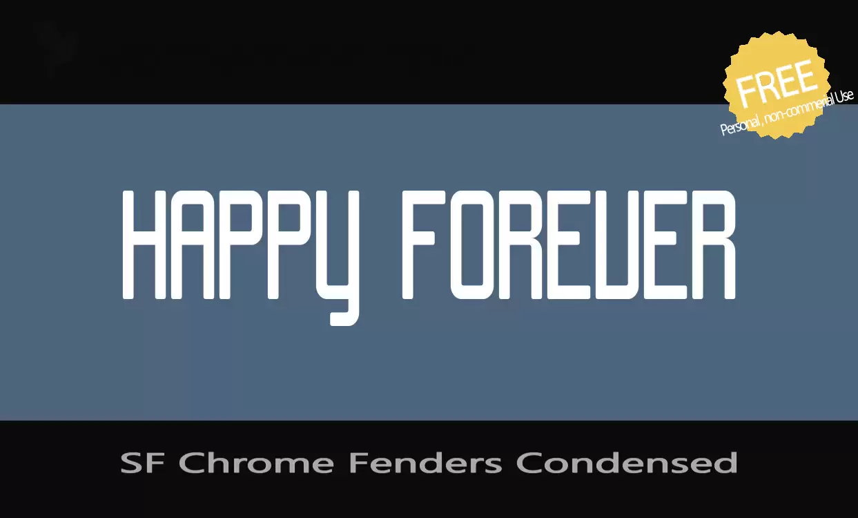 「SF-Chrome-Fenders-Condensed」字体效果图