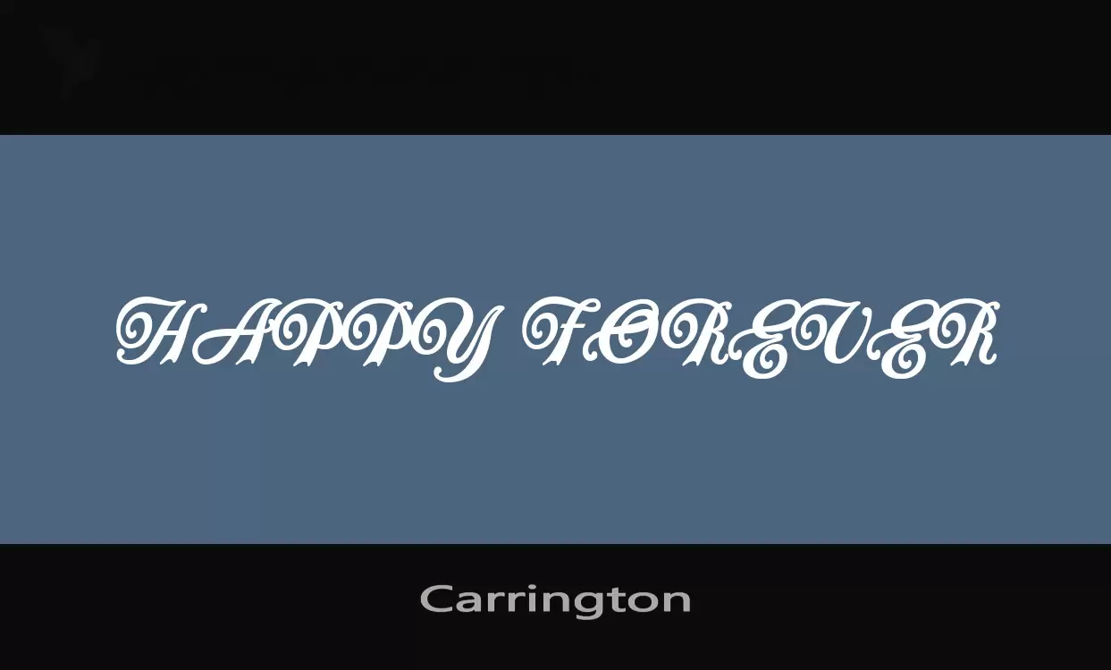 Font Sample of Carrington