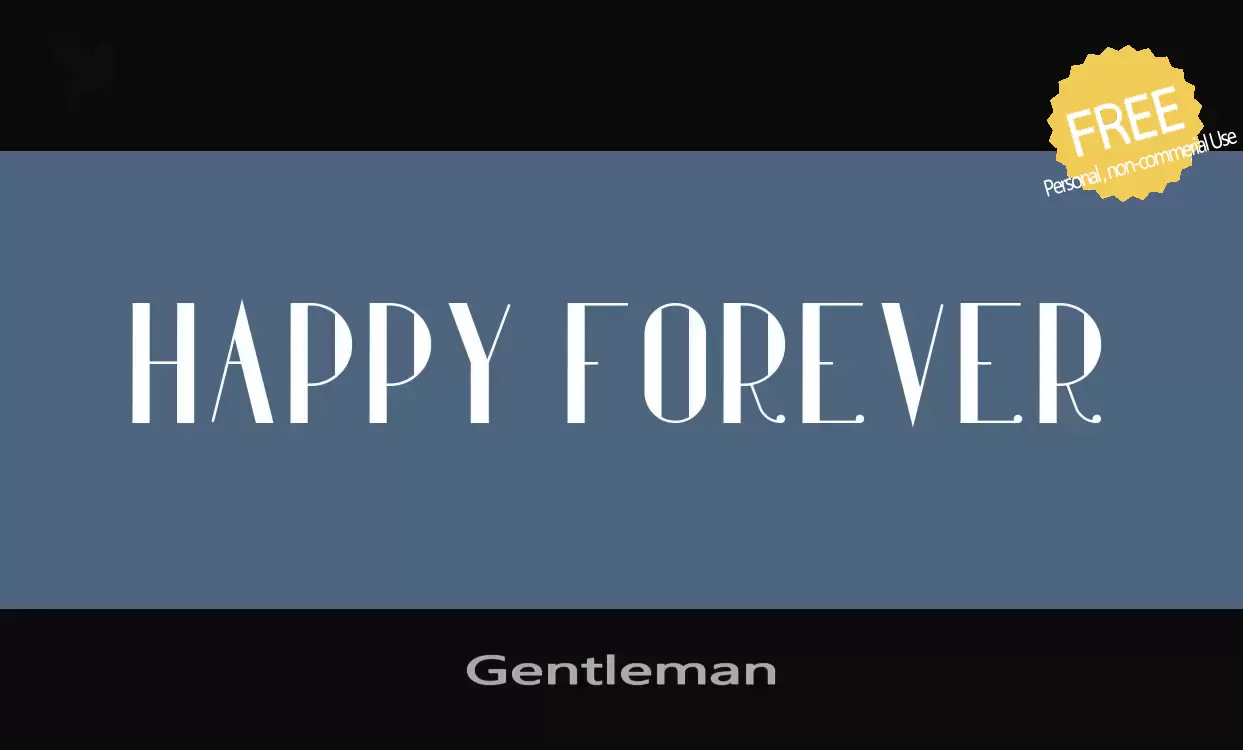 「Gentleman」字体效果图