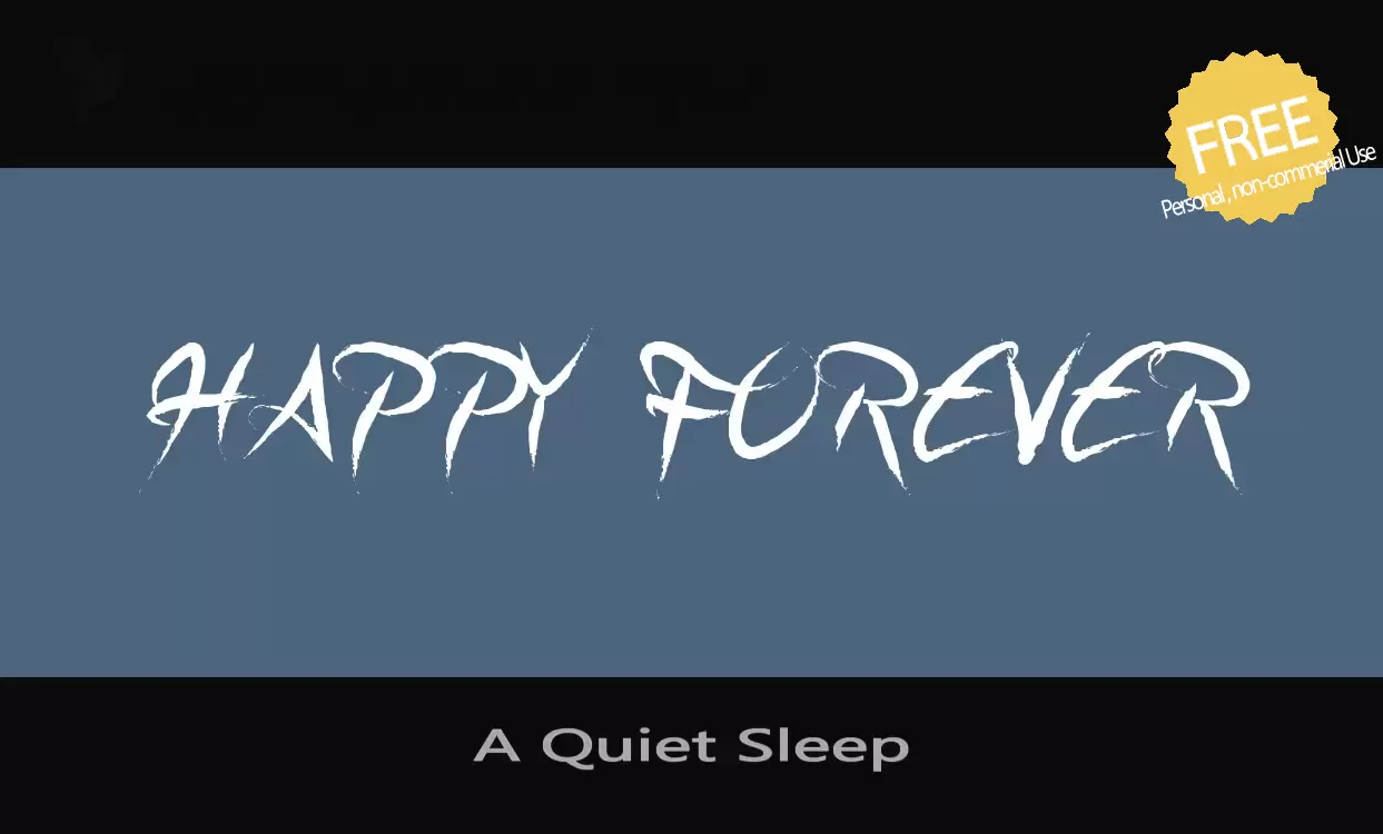 「A-Quiet-Sleep」字体效果图