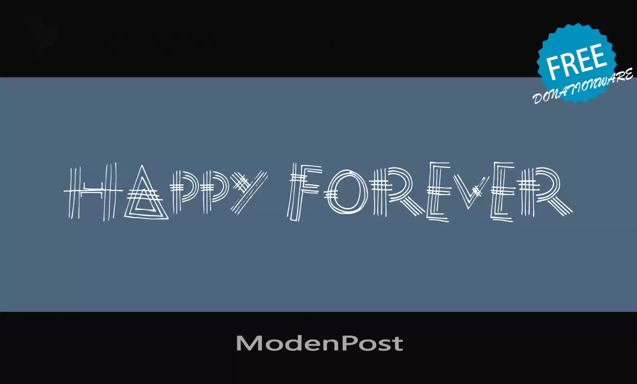 「ModenPost」字体效果图