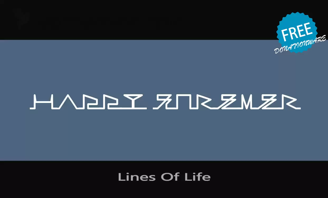 「Lines-Of-Life」字体效果图