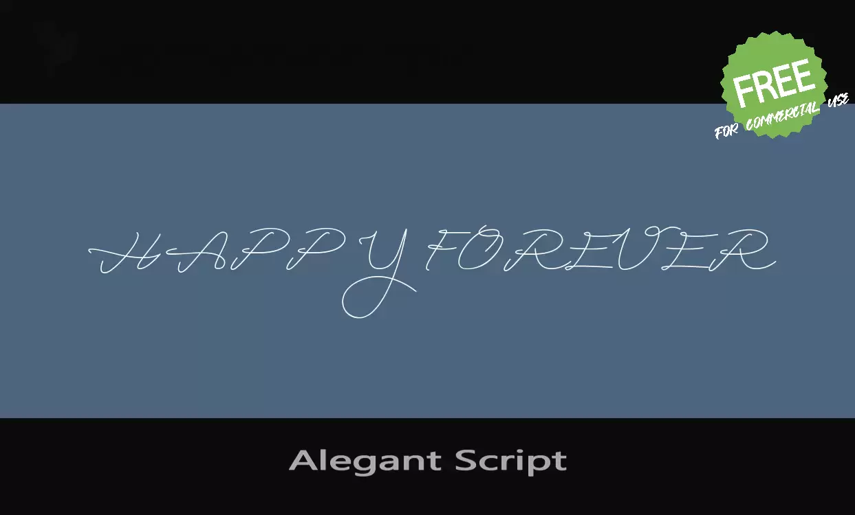 Font Sample of Alegant-Script