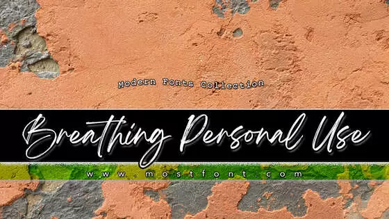 「Breathing-Personal-Use」字体排版图片
