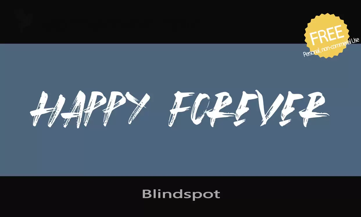 Font Sample of Blindspot