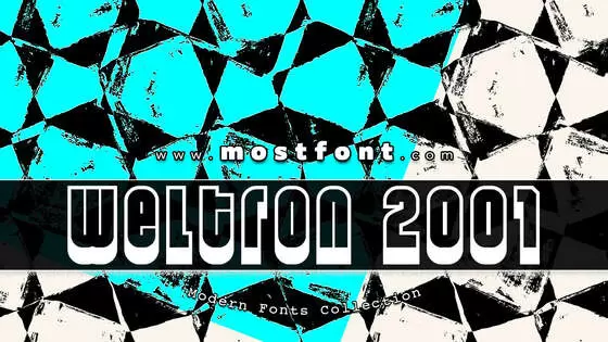 「Weltron-2001」字体排版图片