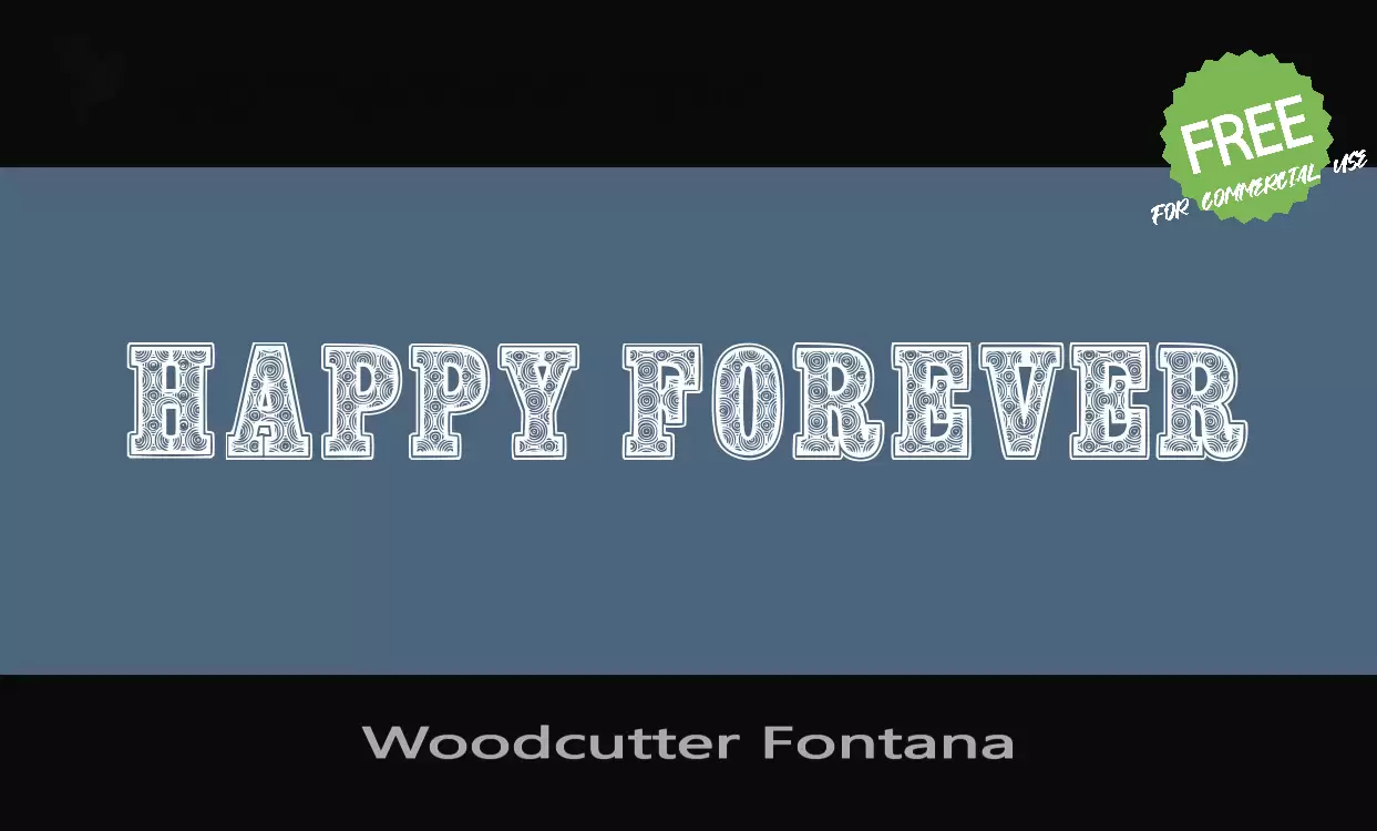 「Woodcutter-Fontana」字体效果图