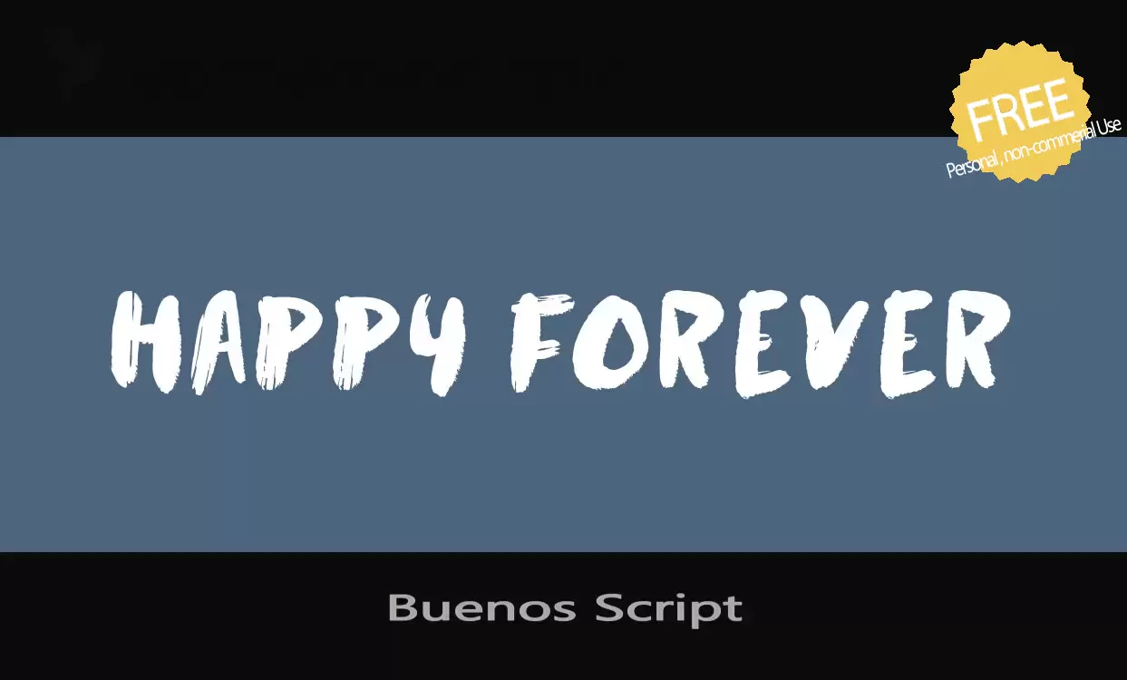 Font Sample of Buenos-Script