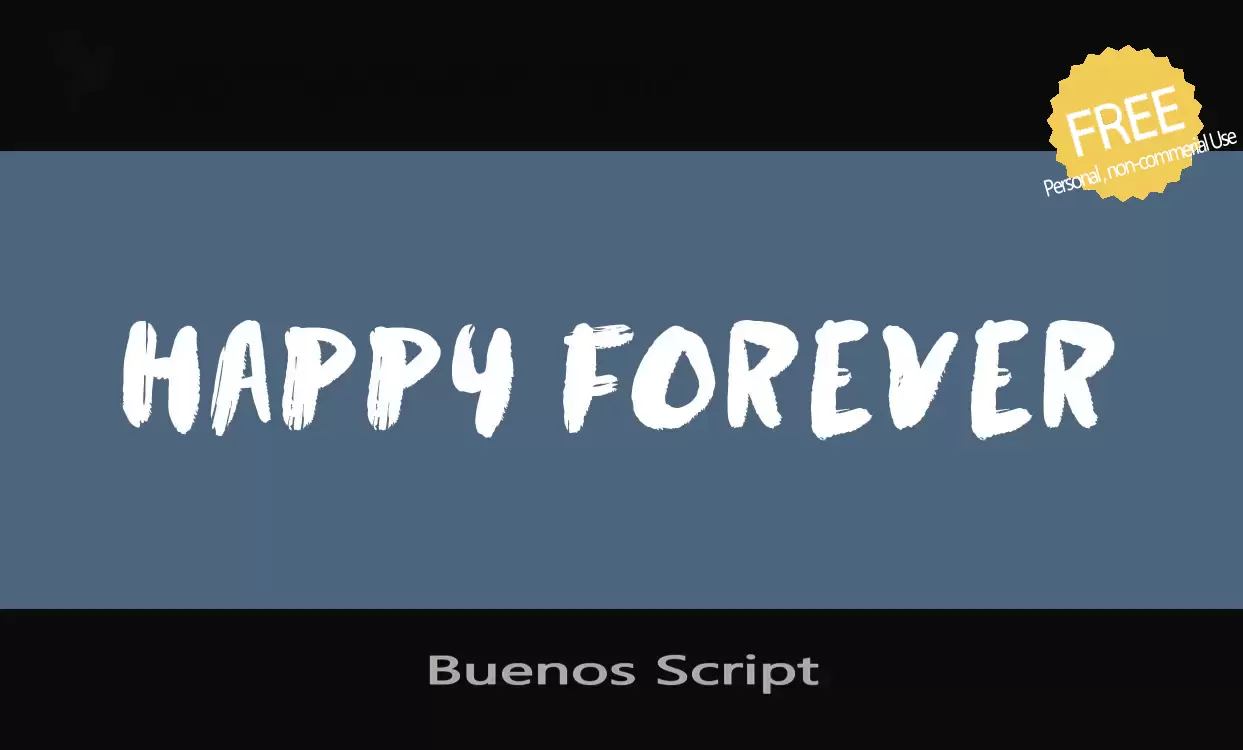 「Buenos-Script」字体效果图