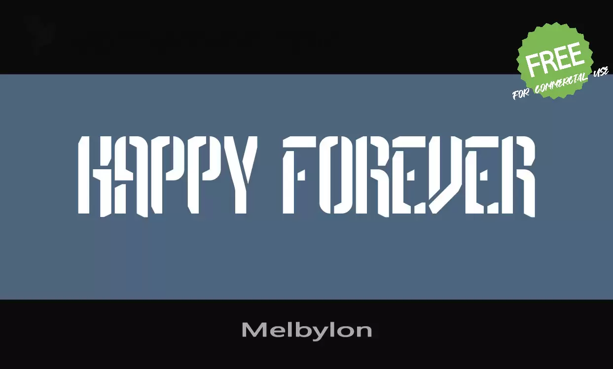 「Melbylon」字体效果图