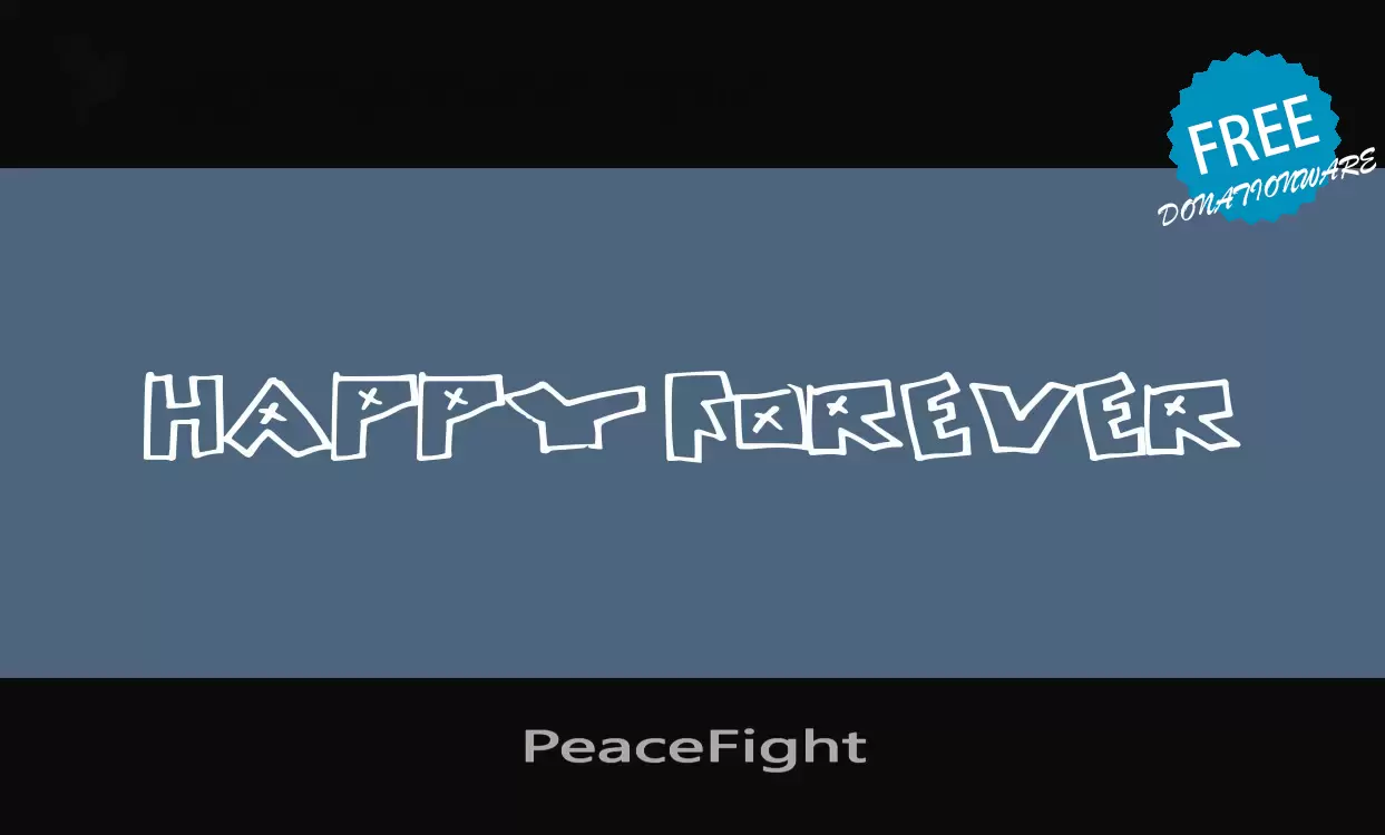 「PeaceFight」字体效果图