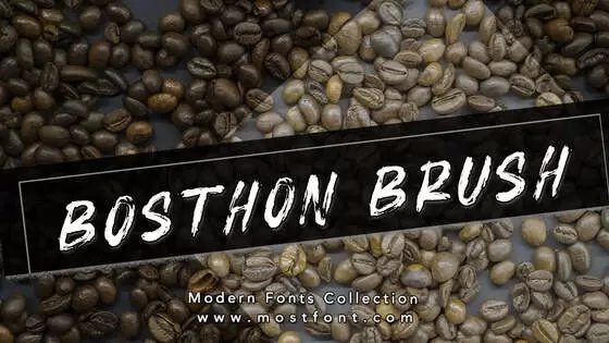 「BOSTHON-BRUSH」字体排版图片