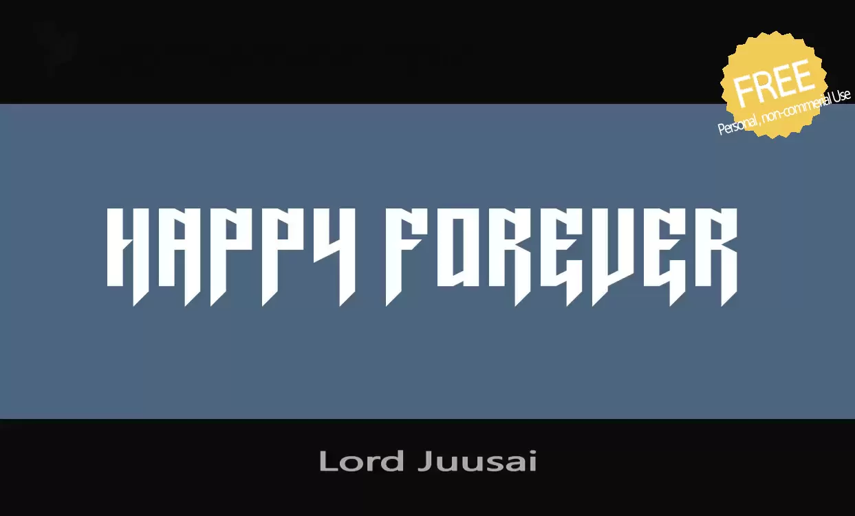 「Lord-Juusai」字体效果图