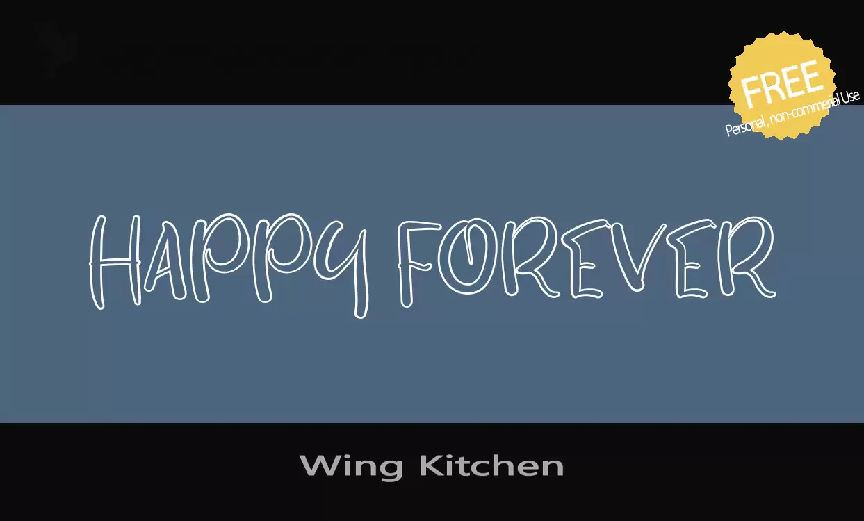 Font Sample of Wing-Kitchen