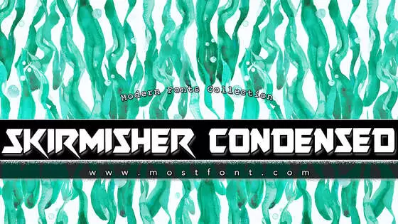 Typographic Design of Skirmisher-Condensed