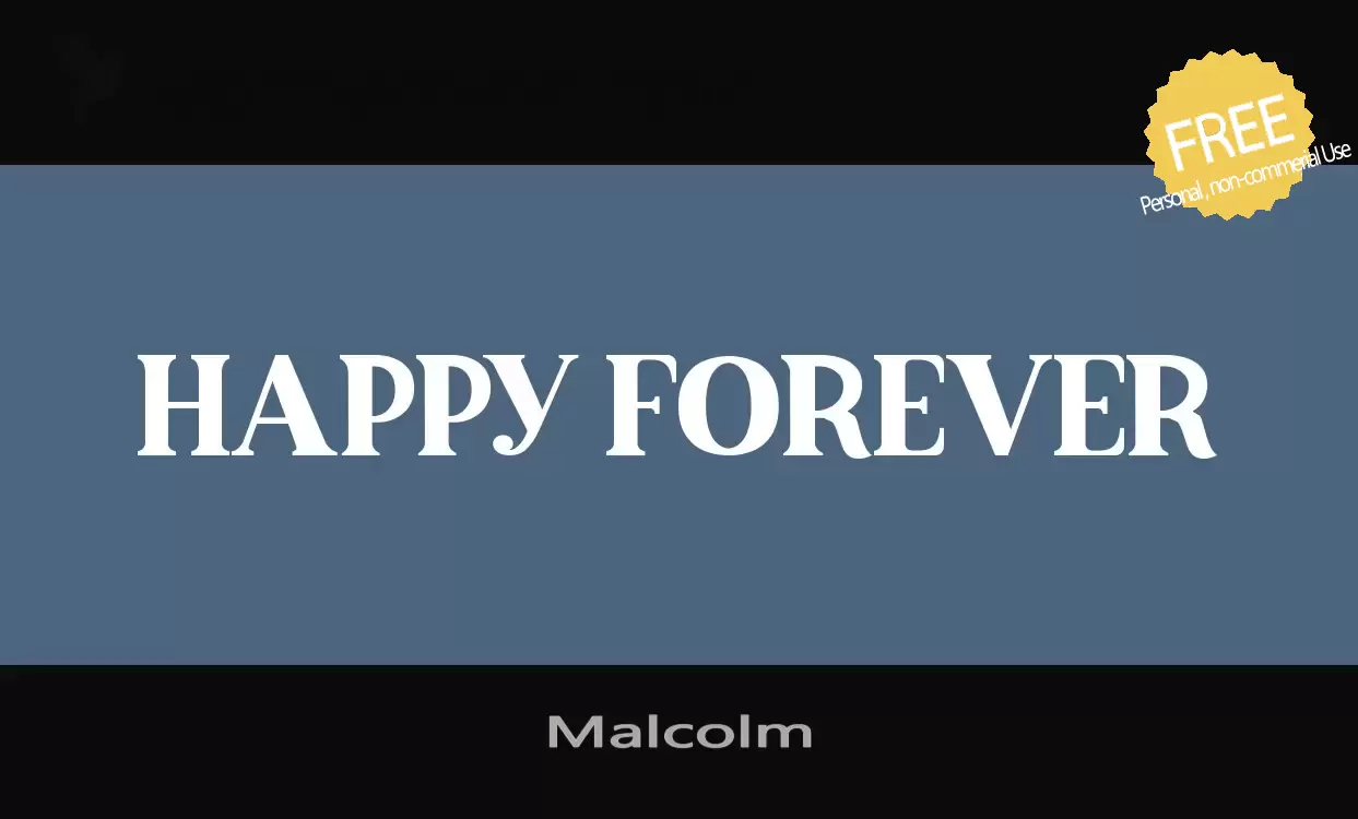 「Malcolm」字体效果图