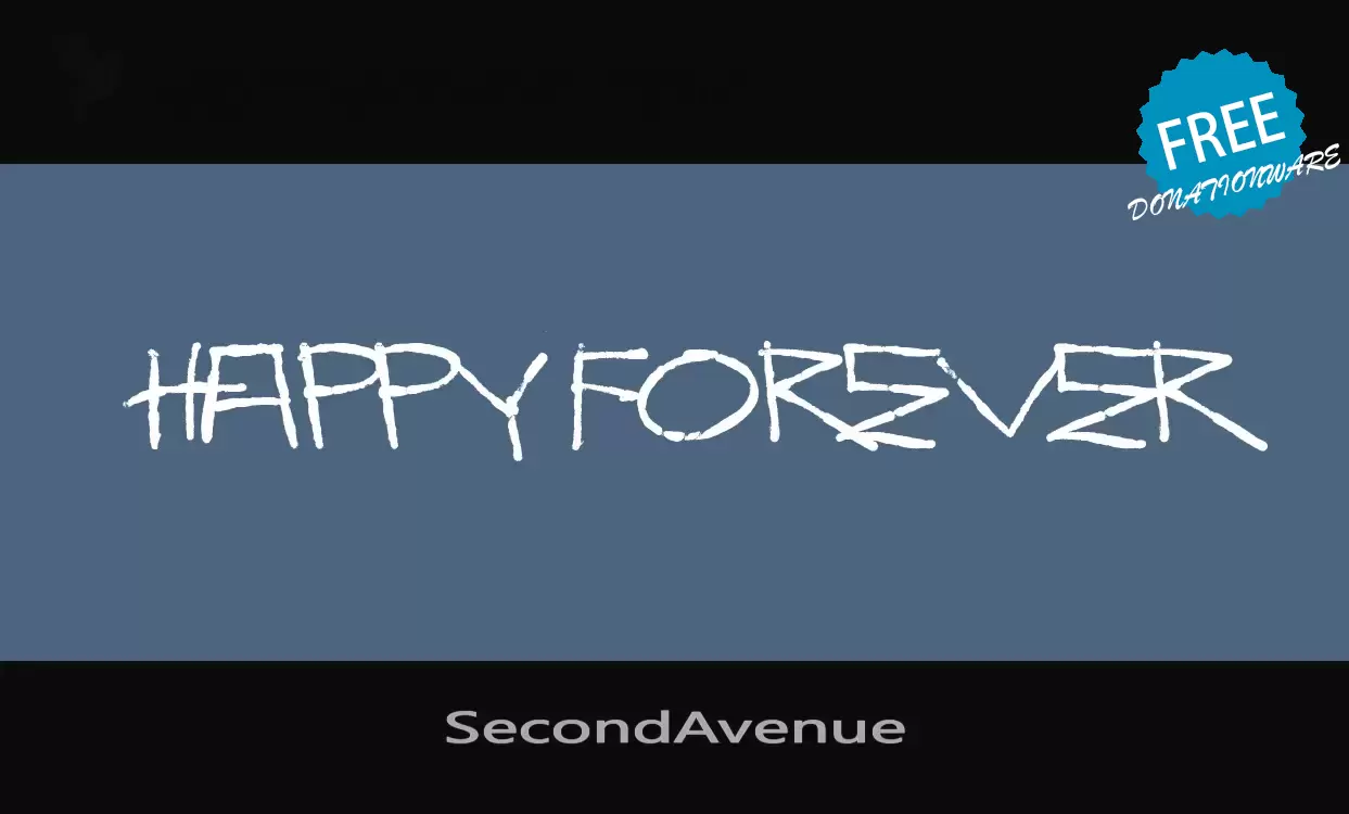 「SecondAvenue」字体效果图