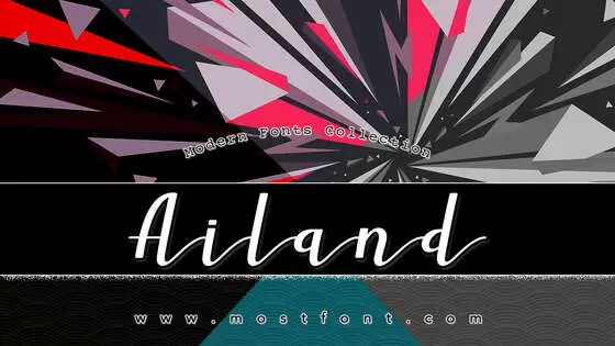 「Ailand」字体排版图片